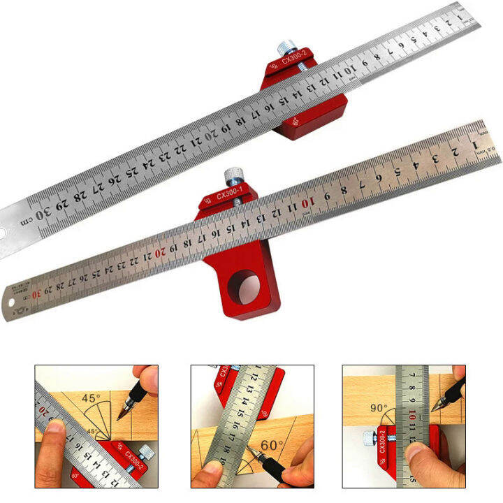 Positioning Block Stop 4590 Degrees Block Aluminum Alloy Steel Ruler ...