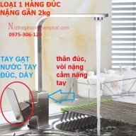 Vòi Rửa Chén Bát Nóng Lạnh THÂN ĐÚC NGUYÊN KHỐI Inox 304 và 2 Dây dùng cho thumbnail