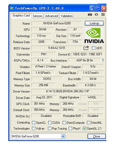 1ใหม่สำหรับ-nvidia-geforce-6200-256m-agp-การ์ดวิดีโอ8x-fx-6200-ddr2-dvi-vga-ช่องเสียบ-agp-กราฟิกการ์ด