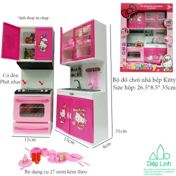Hãy khám phá những đồ chơi nhà bếp xinh xắn của Hello Kitty với nhiều hình dáng đa dạng giúp bé yêu trổ tài nấu nướng và rèn tính kiên trì, sáng tạo. Chắc chắn bé sẽ rất thích thú với những món ăn mà mình tự tay chế biến ra.