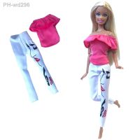 1 Set Hot sale Birthday Dress Shirt Skirt Daily Casual Wear Clothes For Barbie Doll Girl Gift Accessories Toy