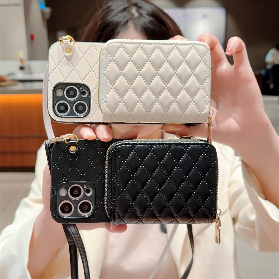 $23.94 Classic Lattices Chanel Leather Soft Cases For iPhone 12 Pro Max -  White
