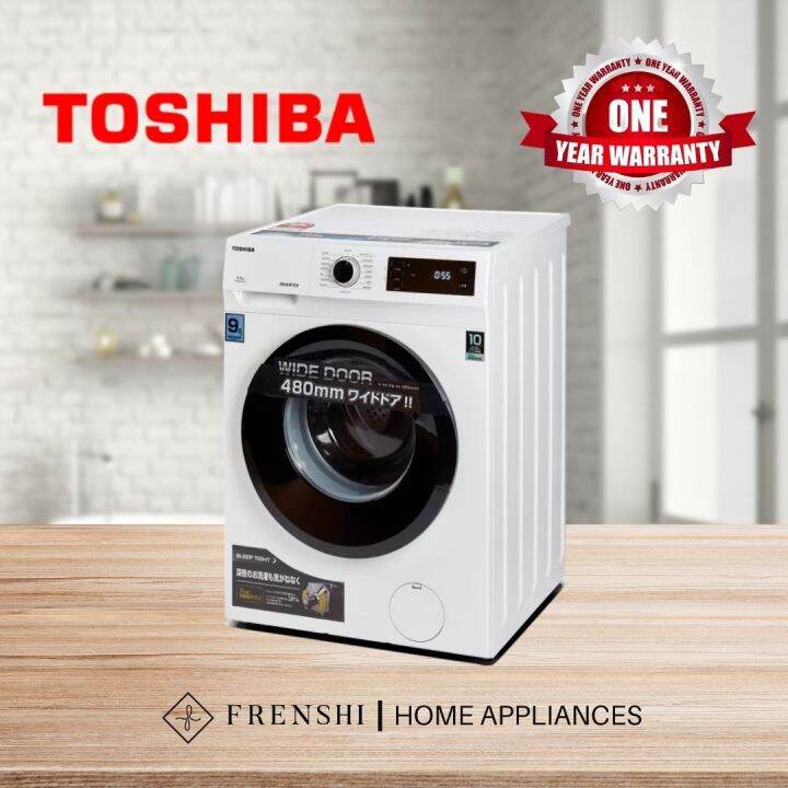 Toshiba Front Load Inverter Washing Machine (9.5kg) TWBK105S2M