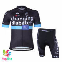 ชุดจักรยานแขนสั้นทีม Novo Nordisk 18 (01) สีดำน้ำเงิน