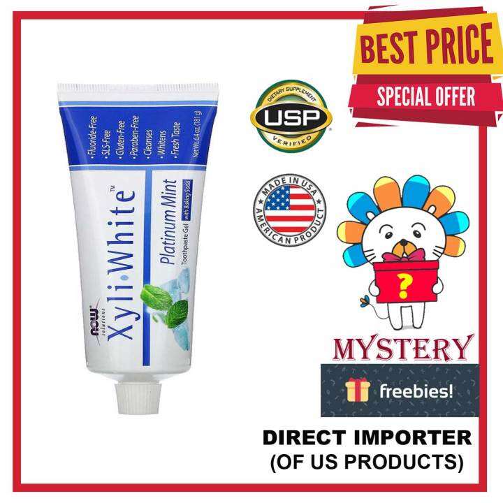 Now Solutions Xyli White Platinum Mint Toothpaste Gel Net Wt. 6.4 oz