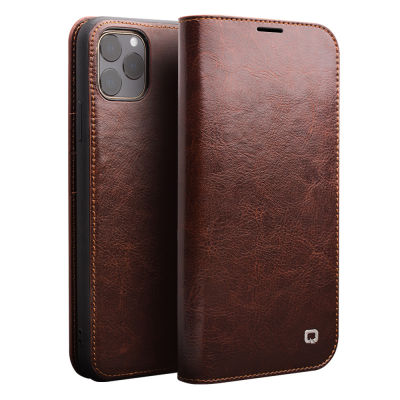 QIALINO Luxury Ultrathin Case for iPhone 13 12 Pro Max mini Genuine Leather Fashion Cover for XR X XS Max 7 8 Plus SE2 Card Slot