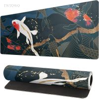 ✣ஐↂ Mouse Pad Gamer Japanese Koi XL Computer Custom HD Mousepad XXL keyboard pad Non-Slip Carpet Soft Laptop Desktop Mouse Pad