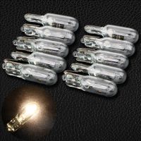 10pcs T5 286 Halogen Bulb Amber Car Instrument Panel Lamp Auto Wedge Dashboard Lamp Bulbs 2W 12V Light Source Car-styling Ceiling Lights