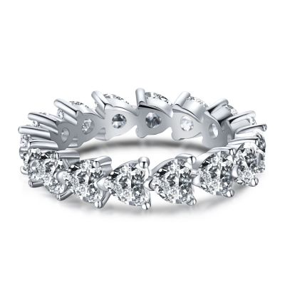 [COD] การระเบิด 925 แหวนเพชรเงินแท้สำหรับผู้หญิงแหวนเพชรคาร์บอนสูง ins ลมหวานรูปหัวใจ Christmas Gift