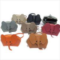 ⊙♘ URBAN MASTER Women Short Wallets Genuine Cow Leather Fashion Cute Elephant Shape Wallet Zipper Coin MiNi Purse Billetera