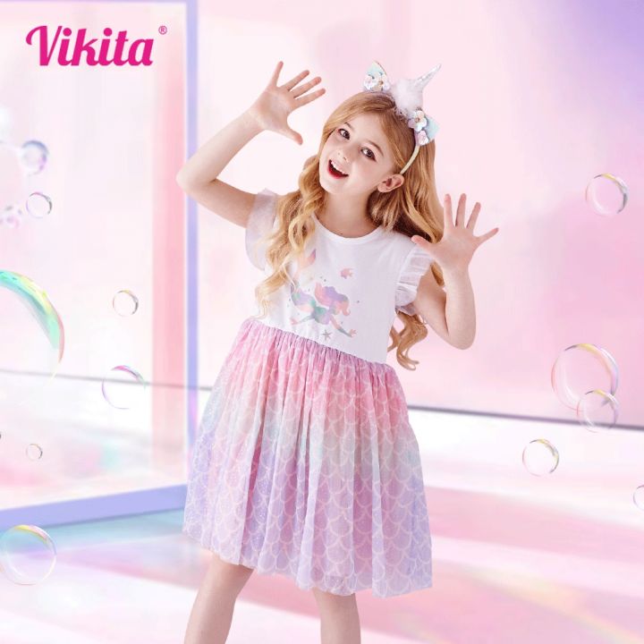 jeansame-dress-วิกีต้า-girlsequins-tuball-gownbirthday-party-dresses-kidsdress-childrenclothing