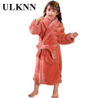 ULKNN Kids Winter Sleepwear Robe Childrens Bathrobe For Girls 2021 Flannel Warm Pajamas For Boys 2-14 Years Teenager Autumn