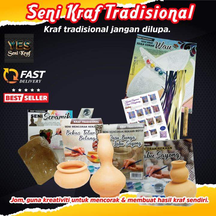 Ready Stock Seni Kraf Tradisional Seni Seramik Telur Belanga Labu