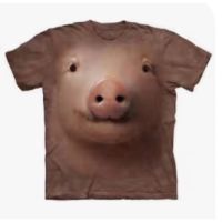 2023 NewLovely Piggy เสื้อยืดแขนสั้นผู้ชาย Top Casual อเนกประสงค์หลวม Quick Dry