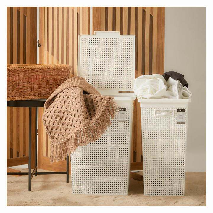 ตะกร้าผ้าเหลี่ยมสูง-dkw-hh-1120-ครีมcloth-basket-tall-square-hh-1120-ivory-ลดราคาจัดหนัก