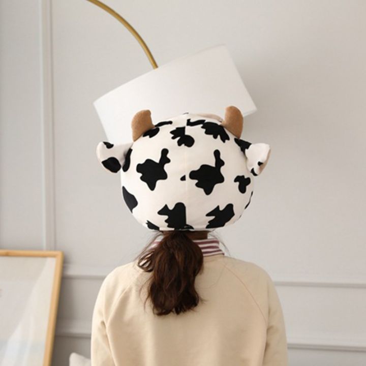 funny-milk-cow-head-plush-hat-pillow-spot-print-cartoon-animal-stuffed-toy-headgear-cosplay-party-photo-props