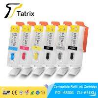 Tatrix CLI651XL CLI-651XL PGI650 PGI-650XL ตลับหมึกรีฟิลที่เข้ากันได้สำหรับ Canon PIXMA MG6360 MG7160/MG7560เครื่องพิมพ์