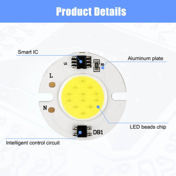 220โวลต์3วัตต์4วัตต์5วัตต์6วัตต์7วัตต์10วัตต์15วัตต์ซัง-led-ชิป-ip65กันน้ำ