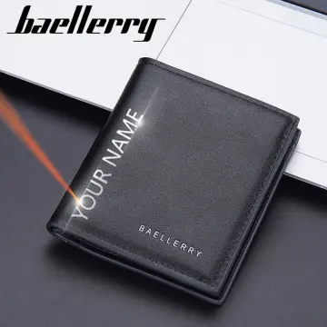2022 New Short Luxury Men Wallets Slim Card Holder Brand Male Wallet Name  Engraved High Quality PU Leather Small Men's Purses - AliExpress