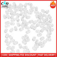 100/200PCS ลูกปัดตกปลา Double Cross Hole Beads Clear ลูกปัดชุดเหยื่อตกปลาเหยื่อ