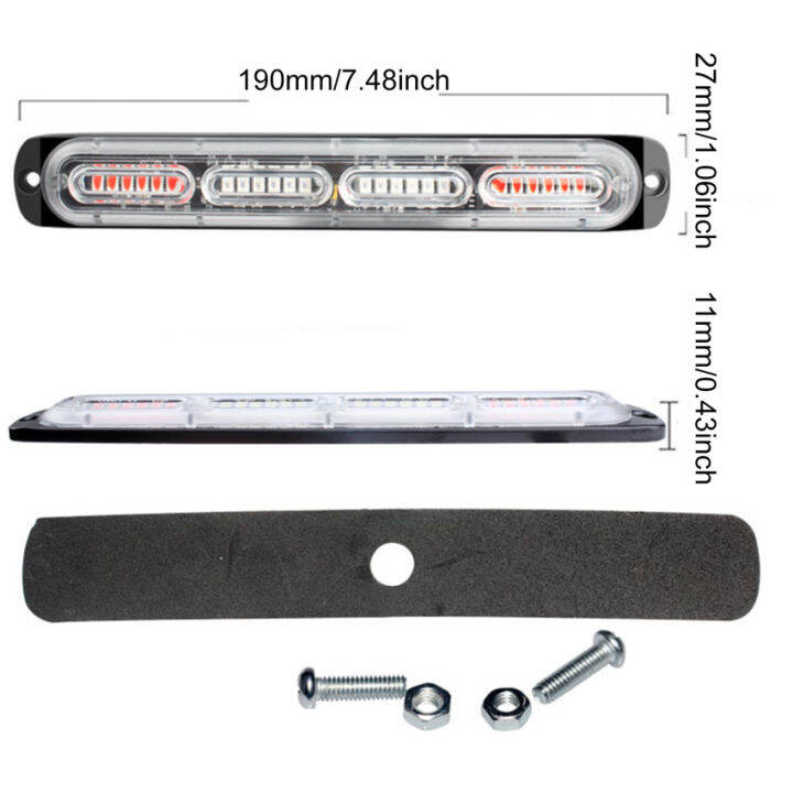 จัดส่งเร็ว-ไฟ-led-แสงไฟแฟลชเตือนฉุกเฉินสำหรับรถพ่วงรถบรรทุก24smd-12v-24v-strobos-ออโต้ไดโอดสีเหลืองสีขาวโคมไฟกระพริบ