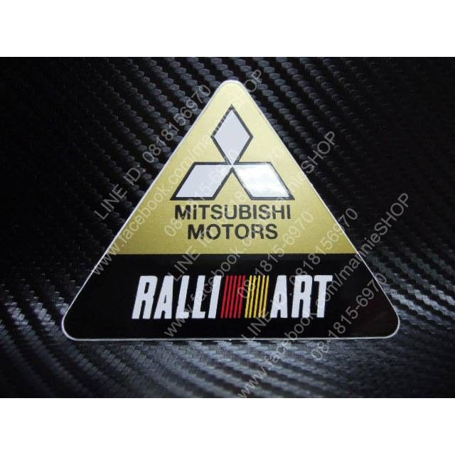 สติ๊กเกอร์สามเหลี่ยม-ลาย-mitsubishi-ralli-art-ขนาด-7-1x8-2-ซม-ติดรถ-แต่งรถ-มิตซูบิชิ-sticker-สามเหลี่ยม-ralliart-mitsu-มิตซู