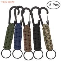 VINEY สำหรับกุญแจ Paracord เชือกผูกถักตะขอเกี่ยวสำหรับกิจกรรมกลางแจ้งกลางแจ้งตะขอเครื่องมือพวงกุญแจ