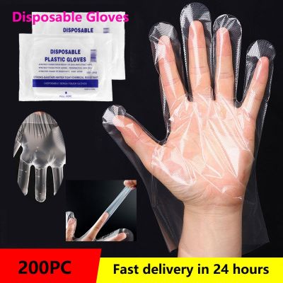 【CW】 100/200pc Disposable Gloves Food Plastic Eco-Friendly Safety Fruit Vegetable