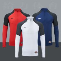 2023 New Fashion version Saike football long-sleeved half zipper training suit for men and women fitness thumb button quick-drying pullover custom Saike team uniform