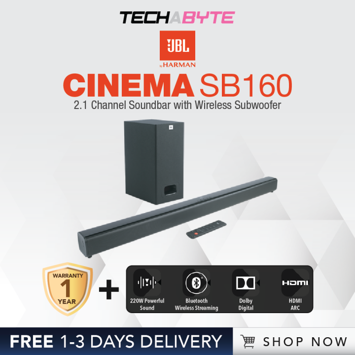 JBL Cinema SB160 2.1 Channel Soundbar Lazada Singapore