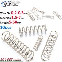 ❅◑ 10Pcs 304 Stainless Steel Compression Spring Micro Small Return Springs Wire Diameter 0.2mm 0.3mm OD 1.5 7mm L5-50mm