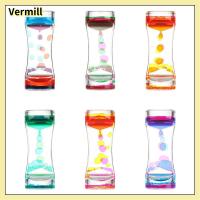 VERMILL ของขวัญ งานฝีมือ ตกแต่งบ้าน น้ำมันรั่วนาฬิกาทรายของเล่น เครื่องประดับ นาฬิกาทราย จับเวลาของเหลว