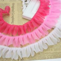 【YD】 40yards 4.5cm Ruffle satin Trim Pleated Fabric Hem for kid children clothes