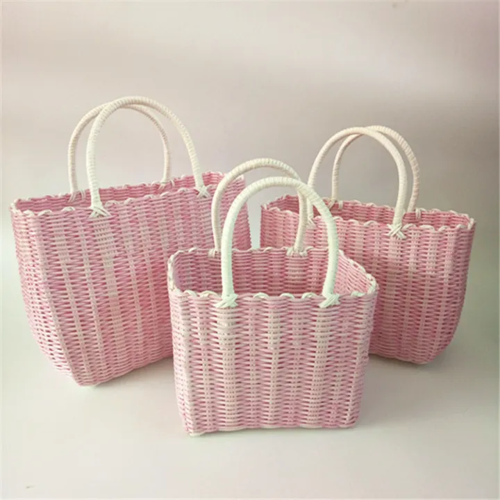 Bathroom Bath Soft Plastic Woven Bath Basket Vegetable Basket Korean