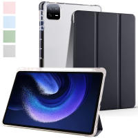 เคสหนังสีลูกอมสำหรับแผ่น Xiaomi 6 /Pad 6 Pro 11นิ้วเคส2023พร้อมที่ใส่ดินสอบางน้ำหนักเบาเคสแบบพับปิดได้ตั้งได้แบบสามพับ TPU นิ่มใสหลังเคสซัมซุงแม่เหล็กนอนหลับ/ปลุกอัตโนมัติสำหรับแผ่น Xiaomi 5 / 5 Pro 11นิ้ว2021 2022 10.61 RedmiPad