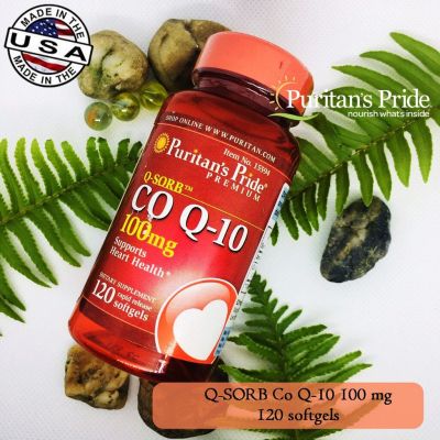 โคคิวเทน Q-SORB™ CoQ10 100 mg 30, 60, 120 or 240 Rapid Release Softgels - Puritans Pride Q10 คิวเทน โคเอนไซม์คิวเทน Q-10