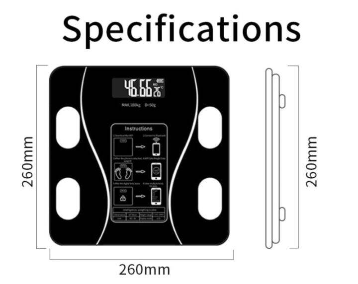 bluetooth-weighing-scale-ที่ชั่งน้ำหนัก-เครื่่องชั่งน้ำหนัก-ที่ชั่งน้ำหนักkg-ดิจิตอล-เครื่องชั่งdigital-เครื่องชั่ง-นน-และ-วัดมวลไขมันในร่างกายได้t1866