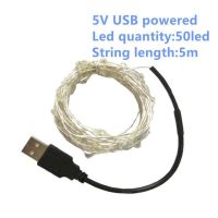 【✆New✆】 na07037036036666 สาย Led Usb สีสันสดใสกันน้ำ Led ทองแดงสายไฟนางฟ้าไฟสำหรับวันหยุดสำหรับการตกแต่งงานเลี้ยงฉลองแต่งงาน