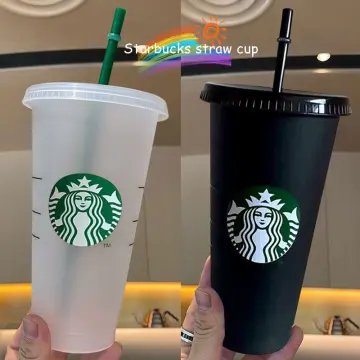 Starbucks Color-change Glass Colorful Handle Cups Coffee Mug Hot Air  Balloon Lid