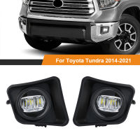 ไฟตัดหมอก LED สำหรับ Toyota Tundra 2014 2015 2016 2017 2018 2019 2020 2021 DRL ไฟวิ่งกลางวัน Angel Eyes ไฟหน้า12V