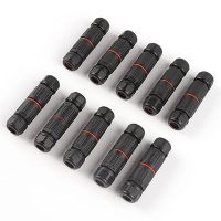 ○✿卐 5/10PCS IP68 Waterproof Straight Connector Industrial Electrical Cable 2/3 Pin Outdoor Plug Socket Waterproof Connector