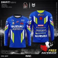 T SHIRT   2023 new design- NEW Rider Suzuki Q060 DRIFIT Red Full Sublimation Long Sleeve, Print T SHIRT, Shirt