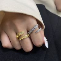 [COD] European and style fashion foreign trade snake-shaped diamond-encrusted ring temperament light luxury slightly index finger trendy street photography