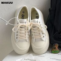 COD SDFGERTERTEEE Canvas Shoes for Women 2022 Spring New Versatile Thick White Shoes for Students Retro Casual Board Shoes