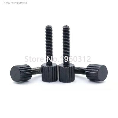 ▣ 5-10pcs M2 M2.5 M3 M4 M5 knurled flat head thumb screw stainless steel 304 hand tighten or nickel-plated and black thumb screw