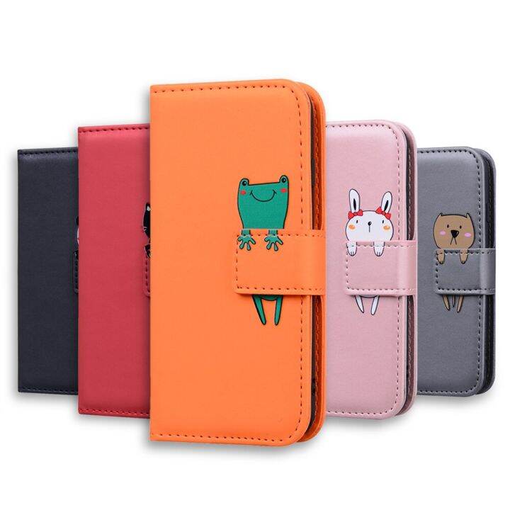 เคสโทรศัพท์กระเป๋าแบบพับได้กบน่ารักสำหรับ-samsung-galaxy-s23-s22พิเศษบวก-s21-fe-s20-s10-s9-s8บวก-s7ขอบ-note-9-10-pro-20-cover-carterfa