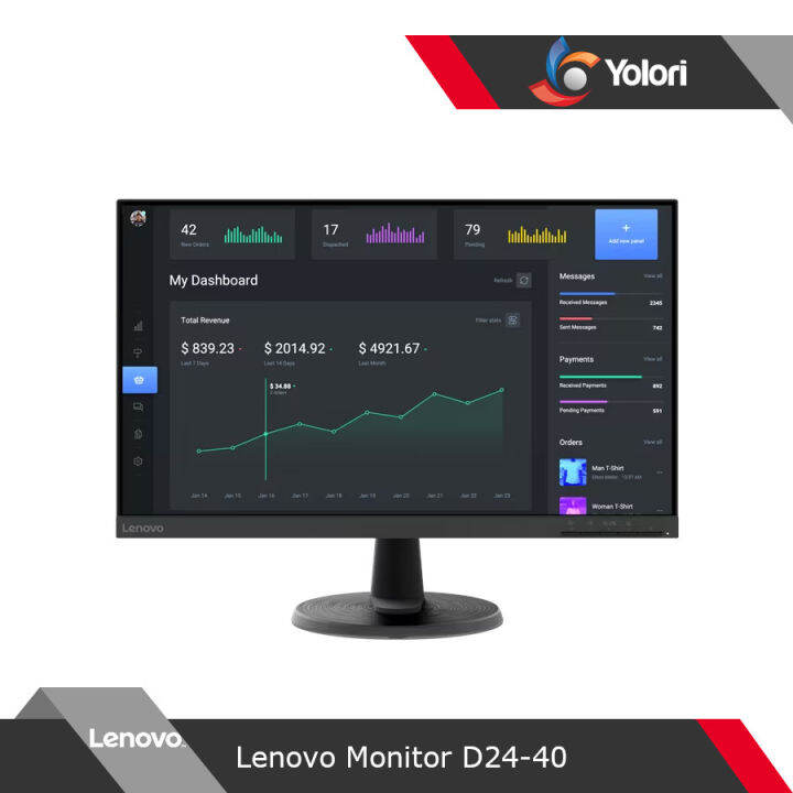 Lenovo Monitor D24-40 24 Inch | Lazada Indonesia