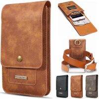 Universal Genuine Leather Waist Bag Durable Outdoor Mobile Phone Pouch Passport Cover Retro Business Card Holder Men Credit Card Running Belt