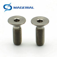 M4x12mm หัวแบนสายฟ้าหกเหลี่ยมซ็อกเก็ตสายฟ้าไทเทเนียมอัลลันไดรฟ์สกรู Ti กรู TC4 10ชิ้น