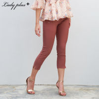 Lady Plus กางเกงขายาว 7 ส่วน | Cropped Pants 9726PM กางเกงทำงาน ทรงสลิม สีพีช